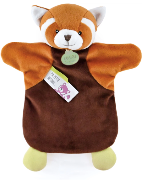 Titella de panda vermell de peluix