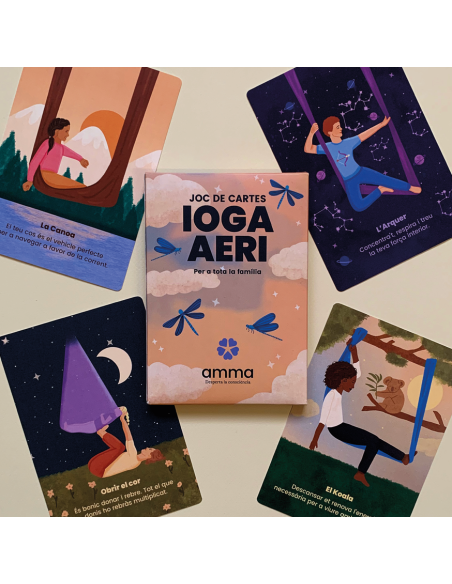 Baralla de cartes de ioga aeri