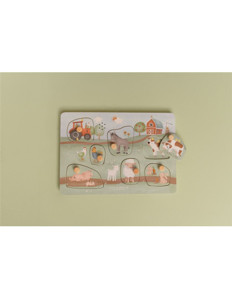 Puzzle de fusta amb sons de la granja de Little Dutch