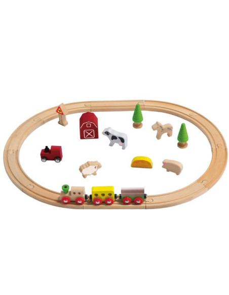 Tren de fusta granja